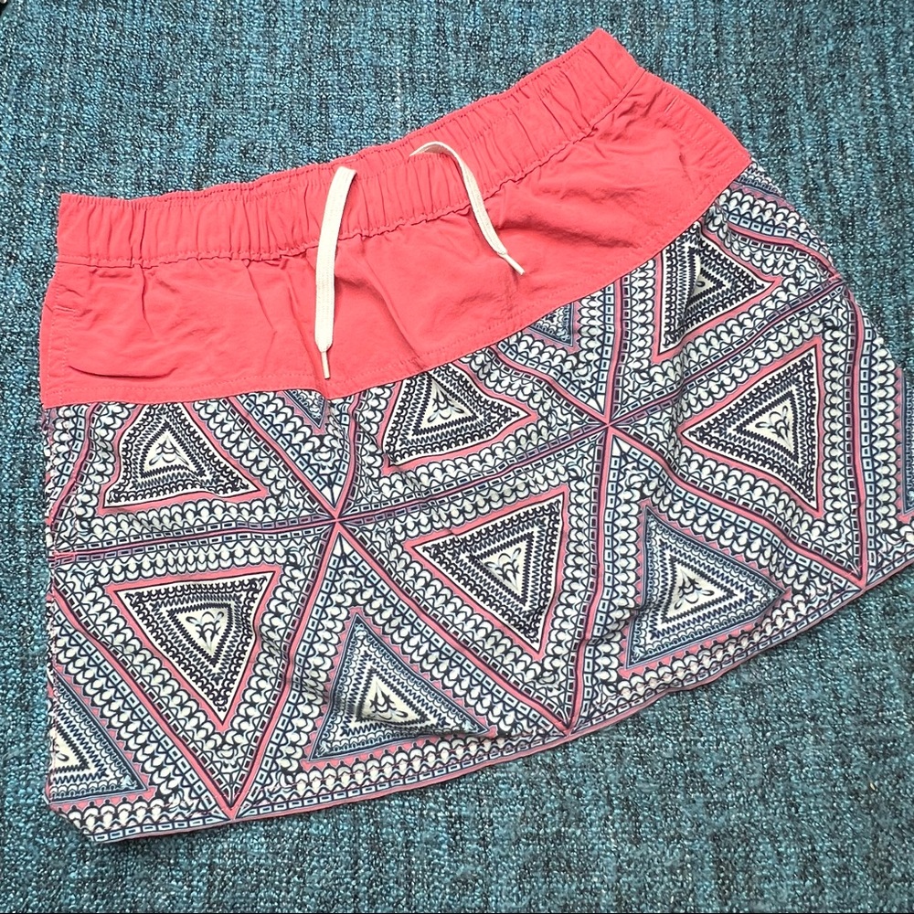 Patagonia Baggies Chevron Print Mini Skirt Women's Size Small Outdoor Hike Swim